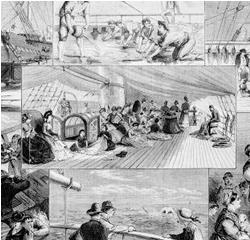 Sketches of life on a ship