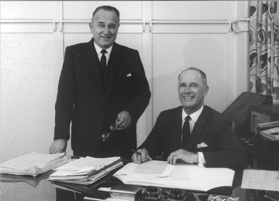 Bockett and Parsonage at desk