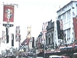 Union Jack flags on main street