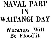 'Navy Part in Waitangi Day headline (2k)