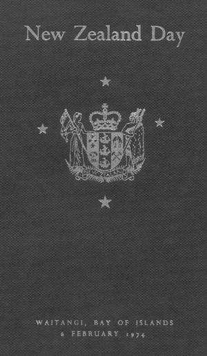 NZ Day 1974 - souvenir booklet cover (59k)