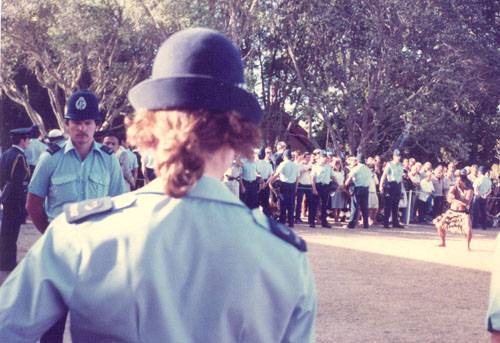 Police at Waitangi, 1983 (35k)